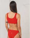 BASERANGE 25 Spring/Summer French organic cotton heart-shaped corset vest BAS-BRHE-RB-SU25-MY RED
